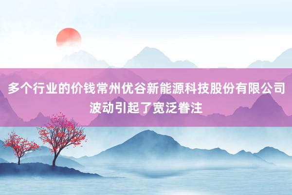 多个行业的价钱常州优谷新能源科技股份有限公司波动引起了宽泛眷注